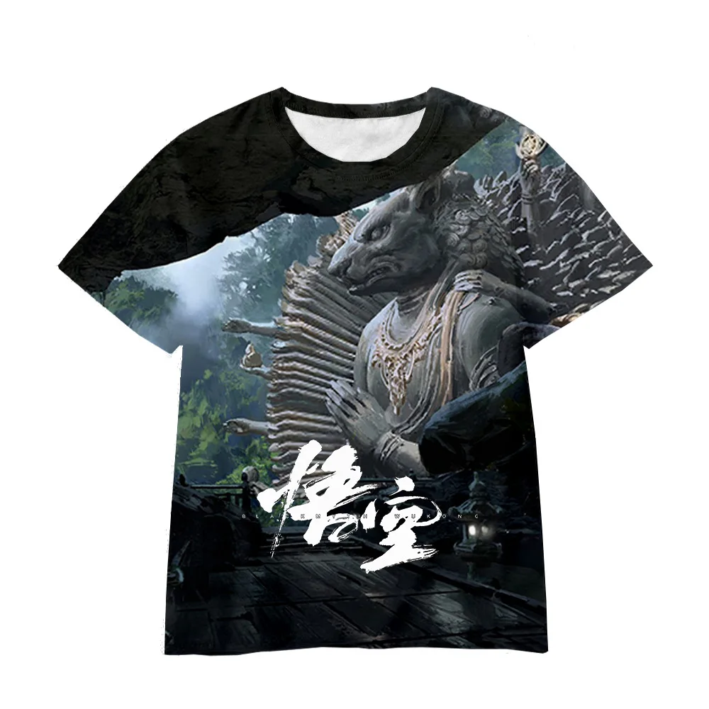 3D T-Shirt Black Myth Wukong Children T Shirts for Boys Summer Funny Trendy Short Sleeve Top Tees