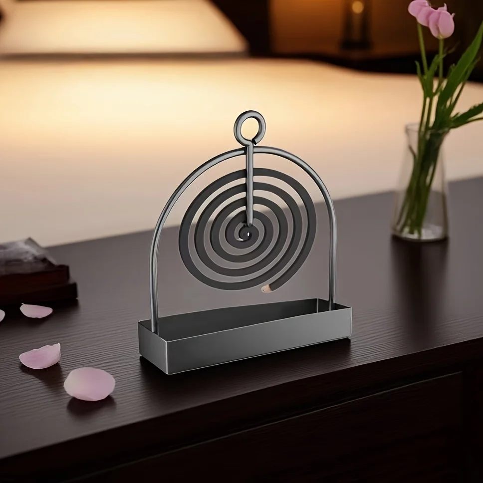 1 Mosquito Coil Holder, Sandalwood Holder, Metal Material, Suitable for Hanging Mosquito Coils or Sandalwood, Ideal for Decorating Living Room/Bedroom and Outdoor Camping