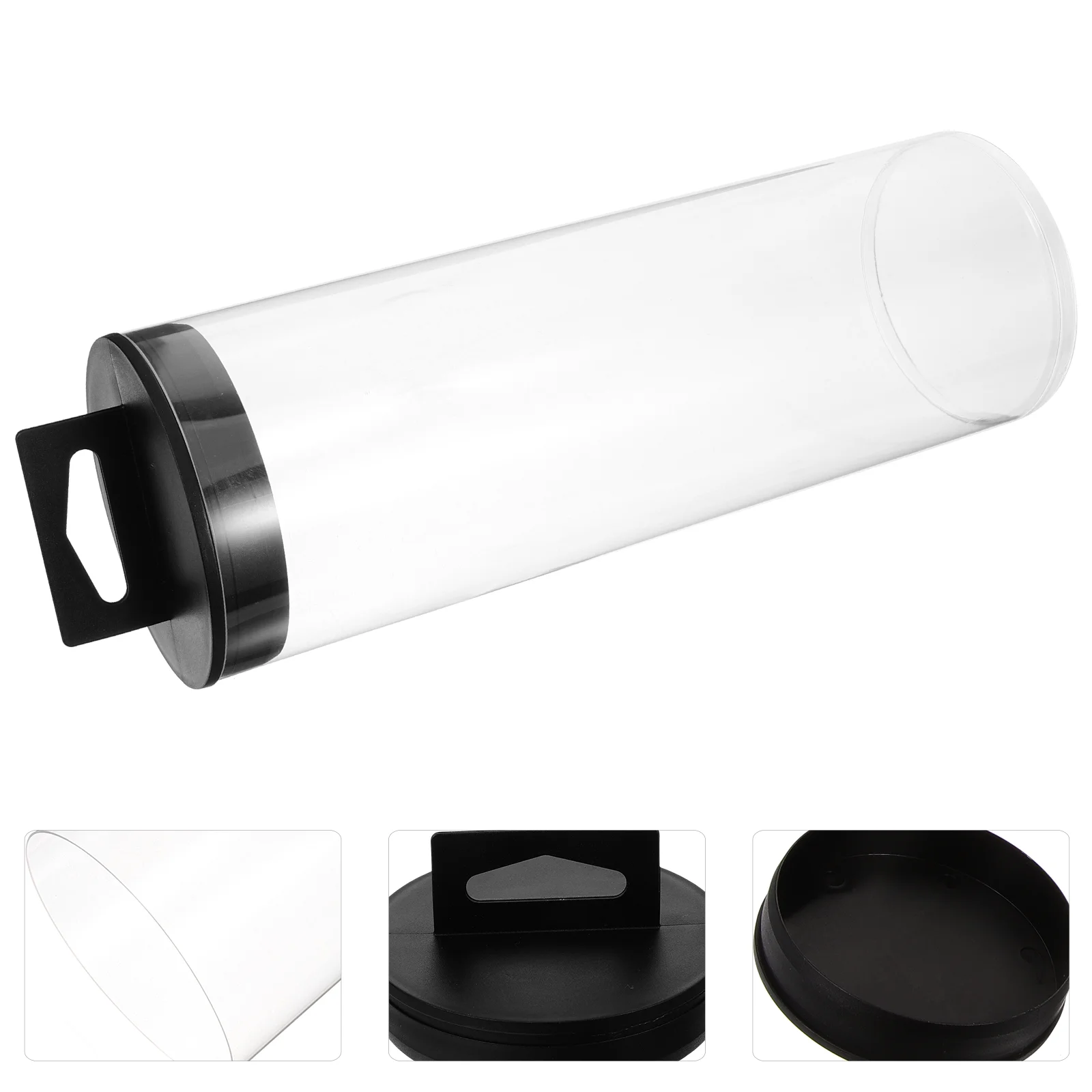 Pickleball Transparent Storage Box Plastic Golfs Holder Case for Tennis Tubes with Caps Balls Supplies Seal Container