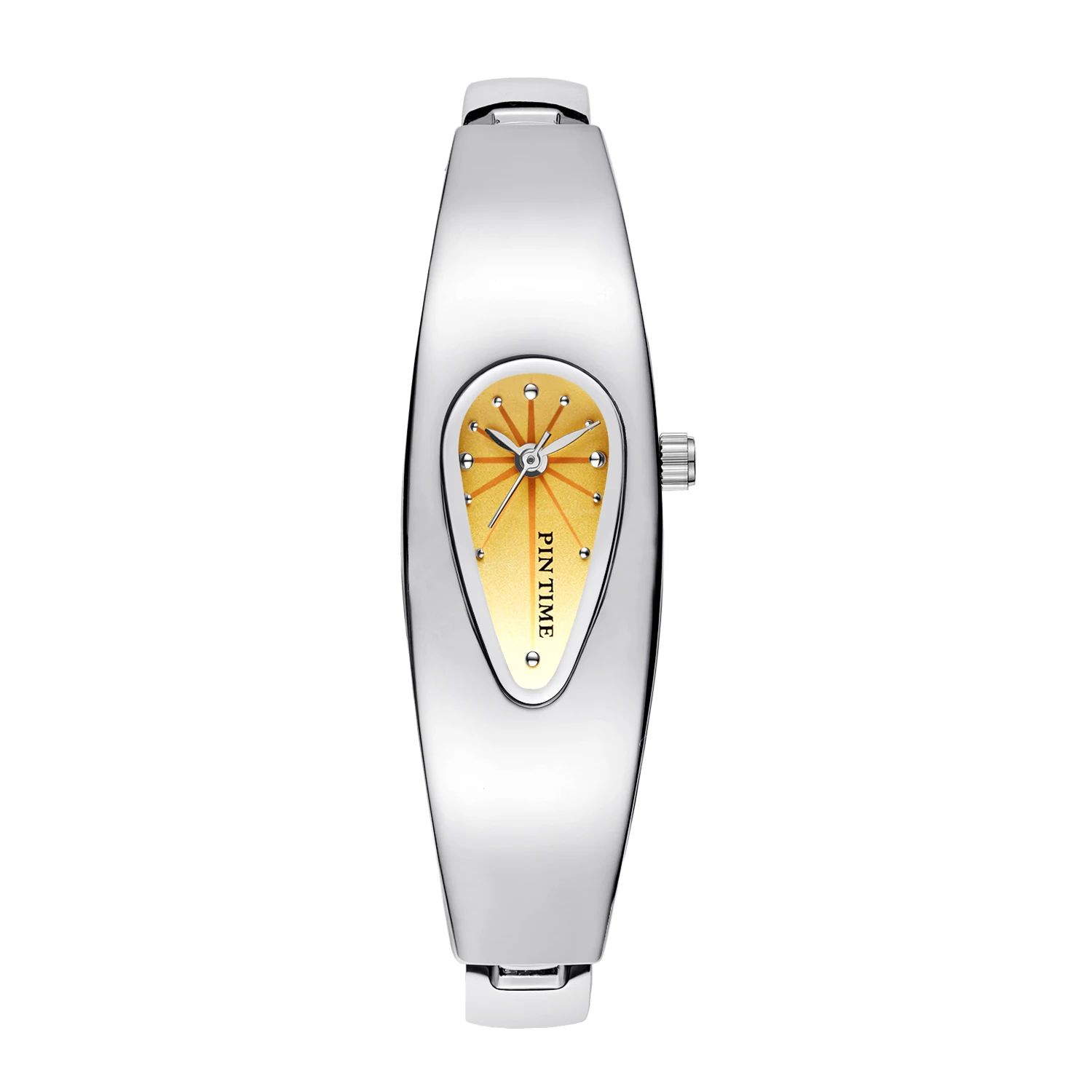 Women's Y2K Water Drop Irregular Vintage Quartz Watch with Bangle Style Alloy Strap Butterfly Clasp Waterproof