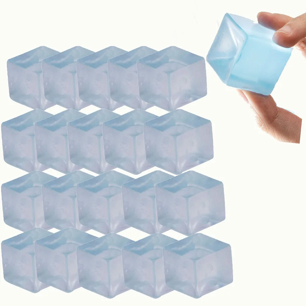 Ice Cube Shaped Fidget Toy Square Stress Relief Ball Squishy Squeeze Anxiety ADHD Stress Relief Sensory Adults Toys 5/10/20Pcs