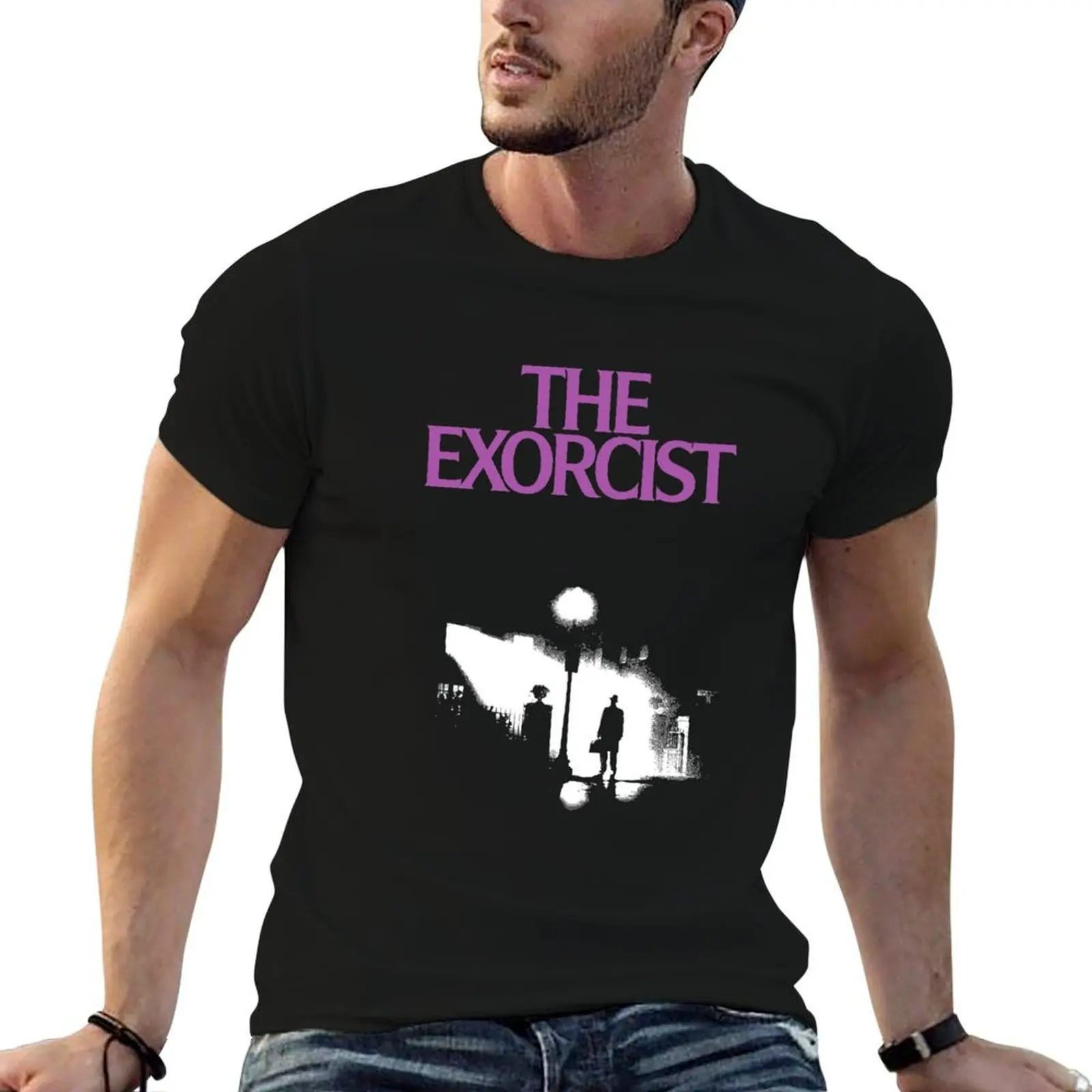 

Horror The Exorcist Films Poster T-Shirt anime t shirts oversize printed t shirts for man cotton t shirts high quality T-shirt