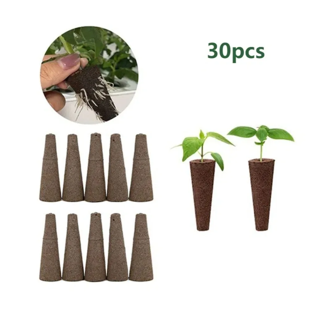 

30pcs Replacement Root Seed Grow Sponges Planting Tool Hydroponics Seedling Starter Plugs Seed Starting Biodegradable