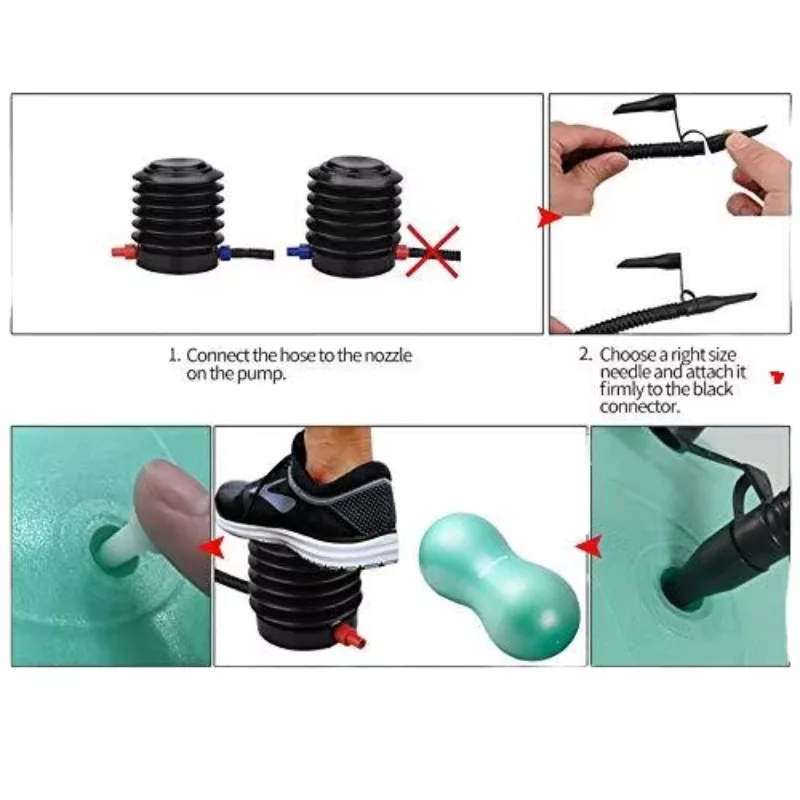 YTYIN45cm*90cm Thick PVC Yoga Ball Gym Style Fitness Trainer For Pilates And Balance Training Includes Inflator