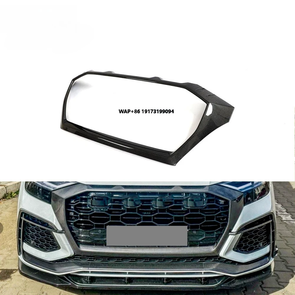 

For Rsq8 Carbon Fiber Front Grille Frame Outline Cover Trim 2021 Up