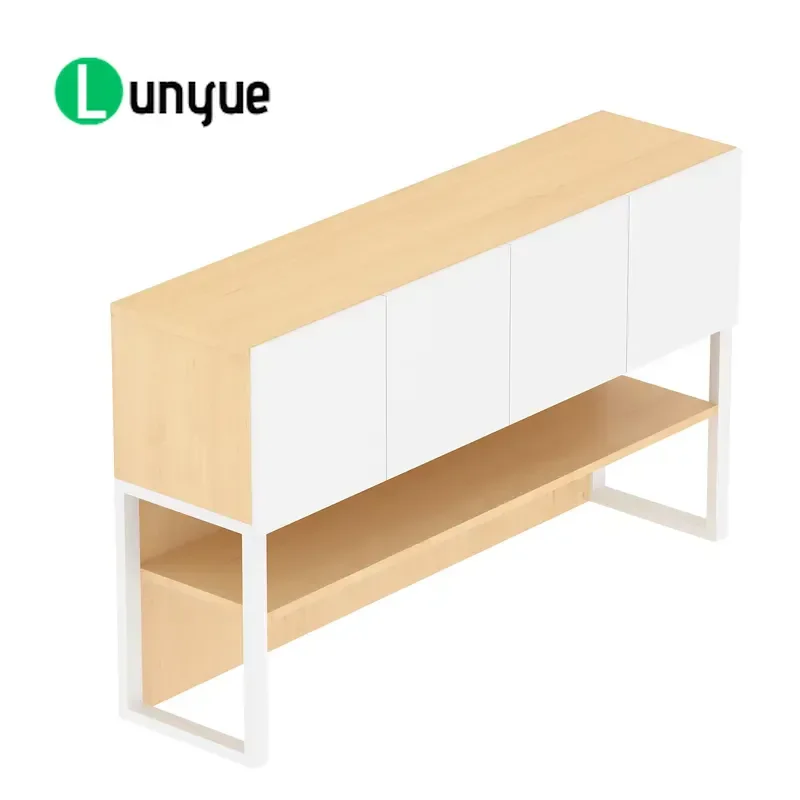 Wooden Storage Cabinet Locker for Office Back Wall Living Room Garage Home Organization Furniture with Large Capacity and