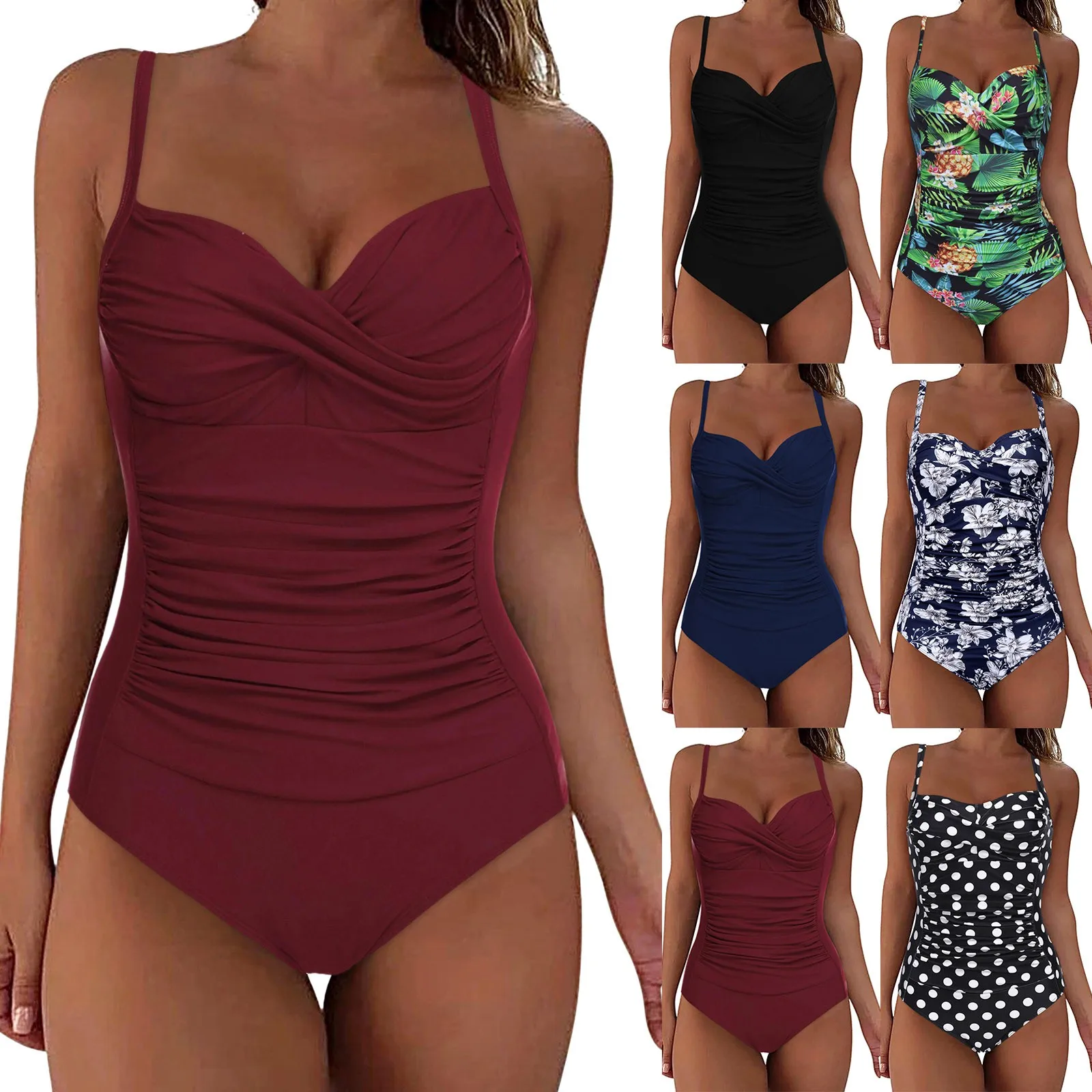 

Women Mesh 1 Piece Swimwear Push Up Padded Bikini Swimsuit Training Athletic Solid Swimsuit Beachwear Female Bathing Suit