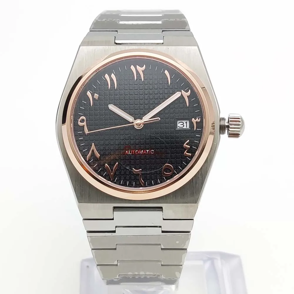 Luxurious Men's Automatic Watch NH35 Mechanical Watch Sapphire Glass Waterproof Analog Retro Date Watches Rose Gold