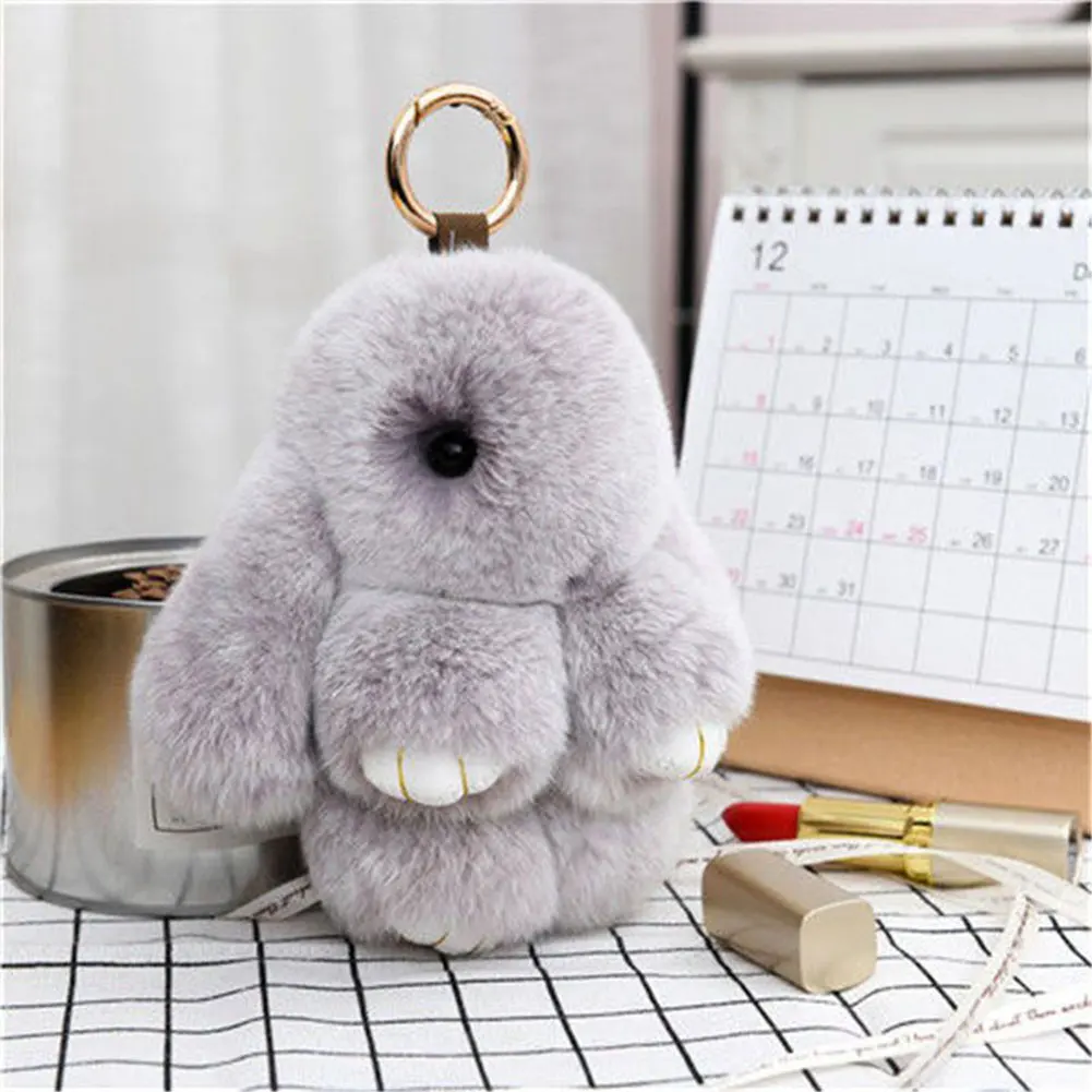 

Kawaii Stuffed Animal Keychain Fluffy Rabbit Aesthetic Keychain Car Handbag Keyring for Women Teen Girls Kids Backpack Purse