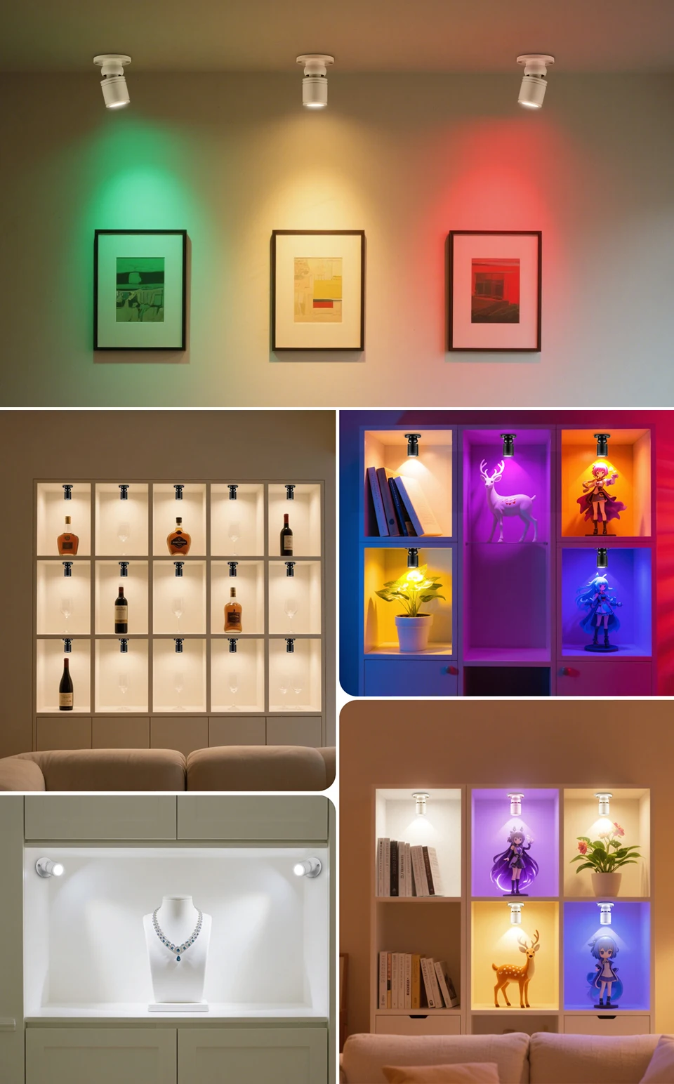 Drehbares kleines Spotlicht aus Aluminium, Mini-5-V-USB-LED-Strahler, oberflächenmontiertes Downlight, Deckenleuchte, Vitrine, Displaybeleuchtung – Detail 7