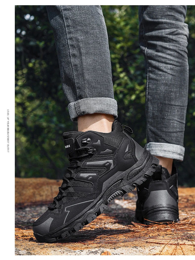Frauen Atmungsaktive Bergsteigen Schuhe Outdoor Stiefel Frau männer Wanderschuhe Unisex High Top Stiefel Wasserdicht Klettern Neue – Detail 11