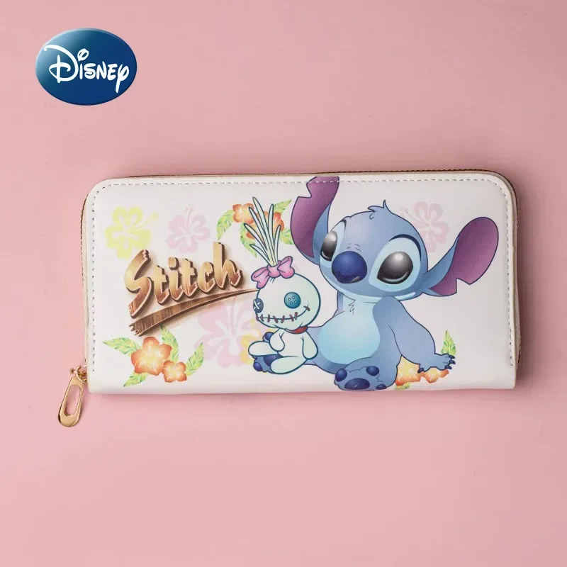 Disney New Long Women's Wallet Stitch Cartoon Children's Wallet Multi-card Slots Large Capacity Fashion Children's Wallet