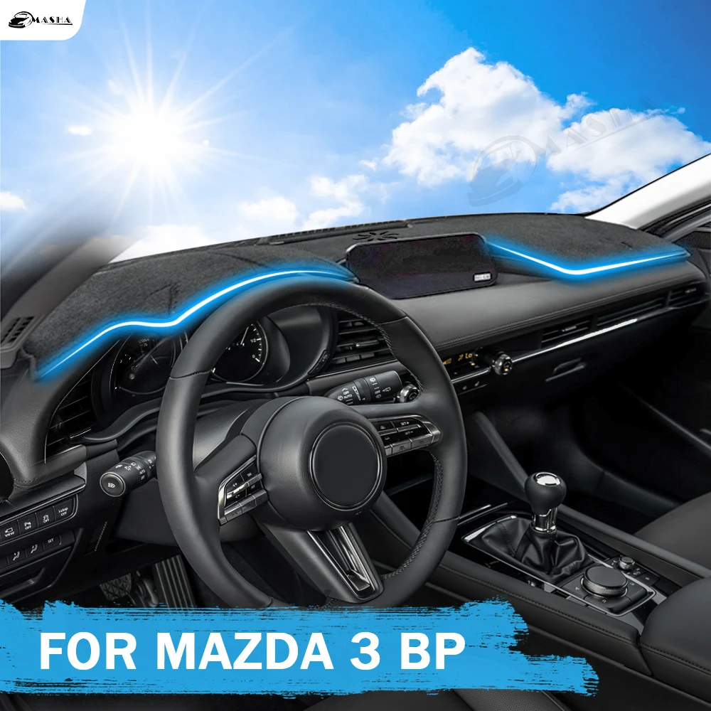 

For Mazda 3 BP 2019 2020 2021 2022 2023 Car Dashboard Cover Pad Dash Mat SunShade Carpet Accessories Nonslip Protector