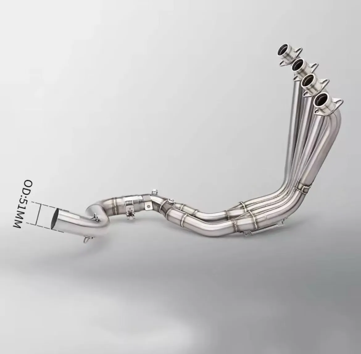 Motorcycle Exhaust System Stainless Front Pipe Escape 51mm Slip On Tube For Honda CBR650F CB650F CBR650R CB650R 2014 - 2025