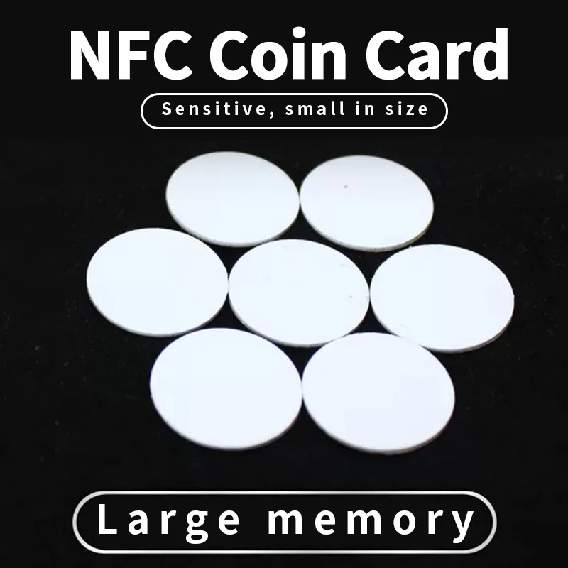 NFC coin card Ntag215 white card quick command NFC music wall NFC chip sticker for music - touch and sense the game equipment