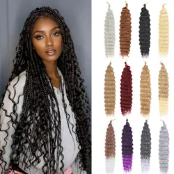 Afro Curls Water Wave Deep Twist Braid Hair Deep Wave Crochet Hair Synthetic Passion Twist Braiding Hair Extension