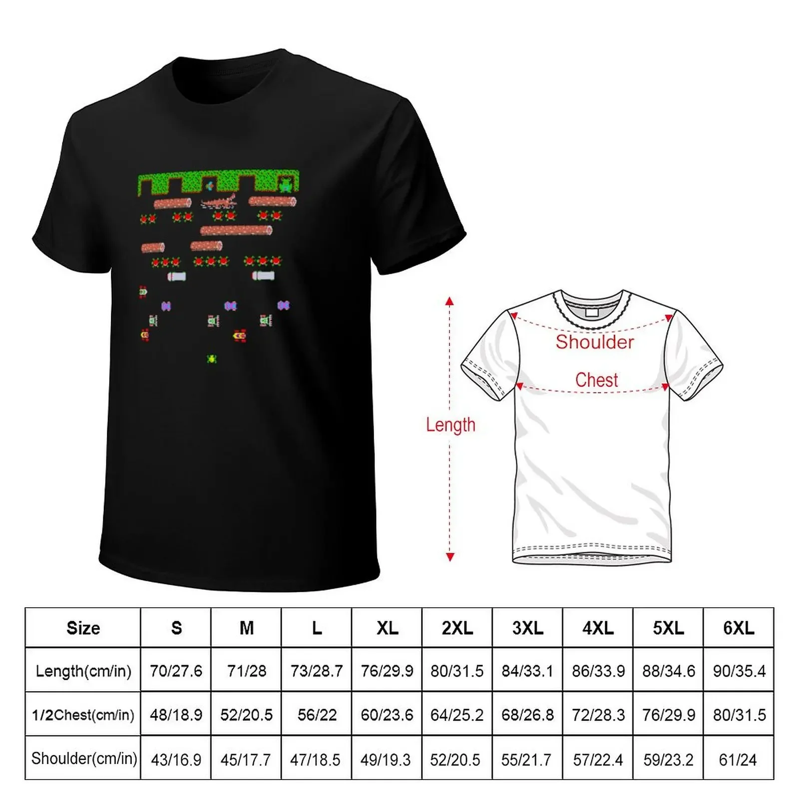 Frogger ARCADE T-Shirt aesthetic clothes kawaii clothes plus size tops cute tops fruit of the loom mens t shirts