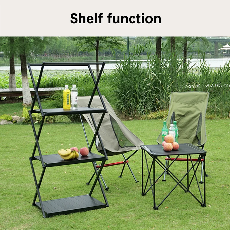 Outdoor Camping Desk Aluminum Alloy Folding Table Portable Picnic Fishing Beer Table Lightweight Rain-Proof Detachable