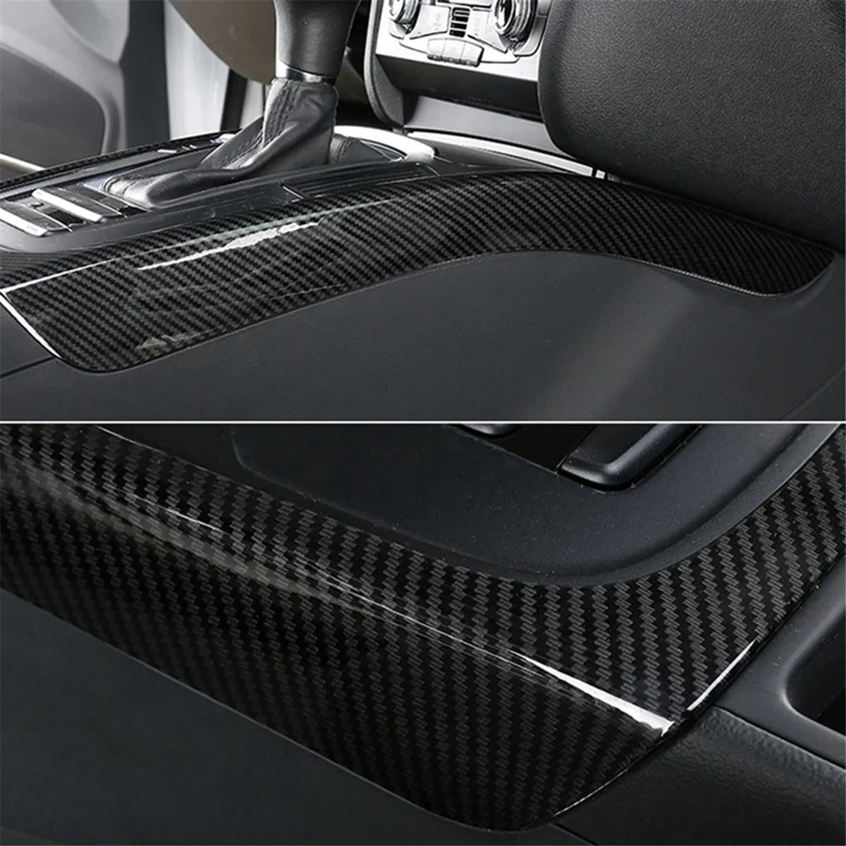 Auto Console Gear Frame Interior Decoration Accessories for Audi 09-16 A4L/A5 S4 S5 Car Modification Carbon Fiber