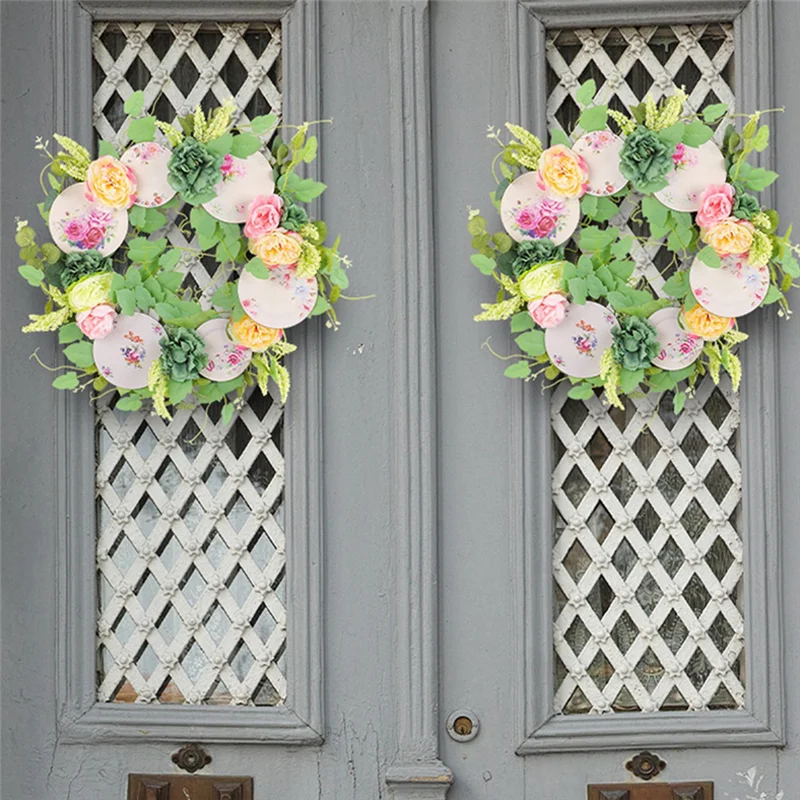 

A67P-венок для входной двери, всесезонный венок с листьями для внутреннего и наружного фермерского дома, дома, крыльца, стены, окна, фестиваля, свадебного деко