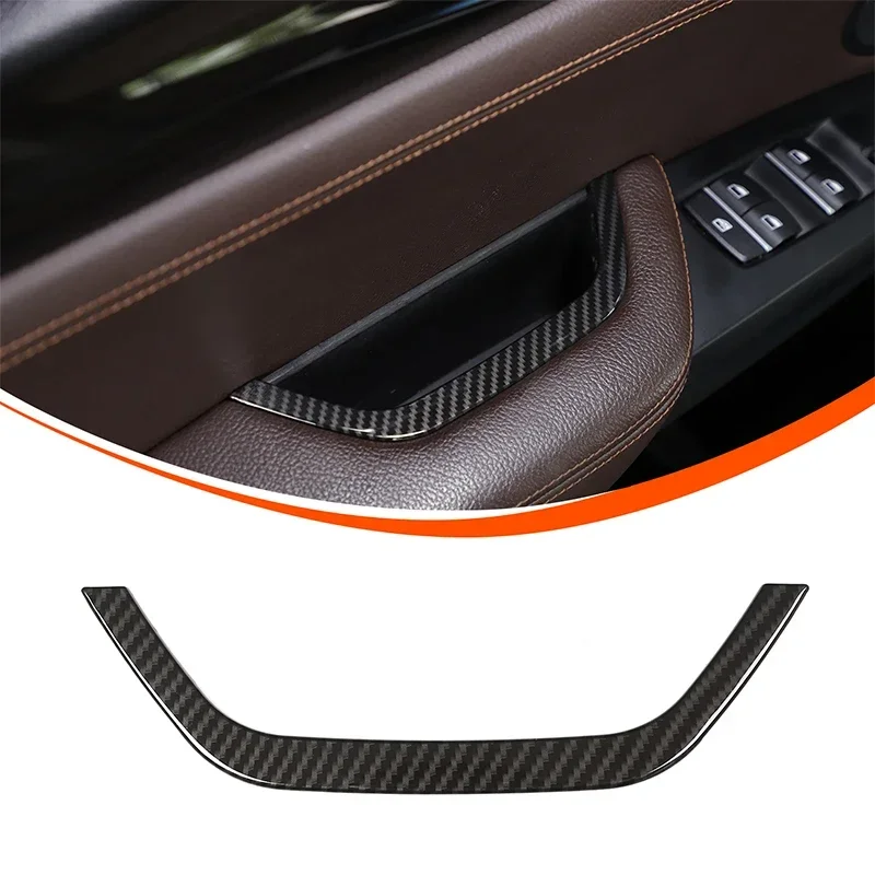 

For BMW X3 F25 2011-2017 Car Door Inside Storage Box Sequins Frame Trim ABS Carbon Fiber Pattern Interior Accessories 2 Pcs