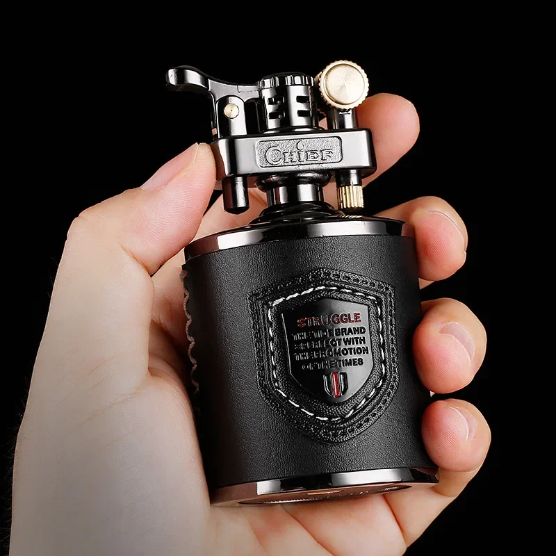 Candlestick come on Lighter Windproof Retro Creative Grinding Wheel Lighter Men's Gift Table Decoration Cigar Accessories