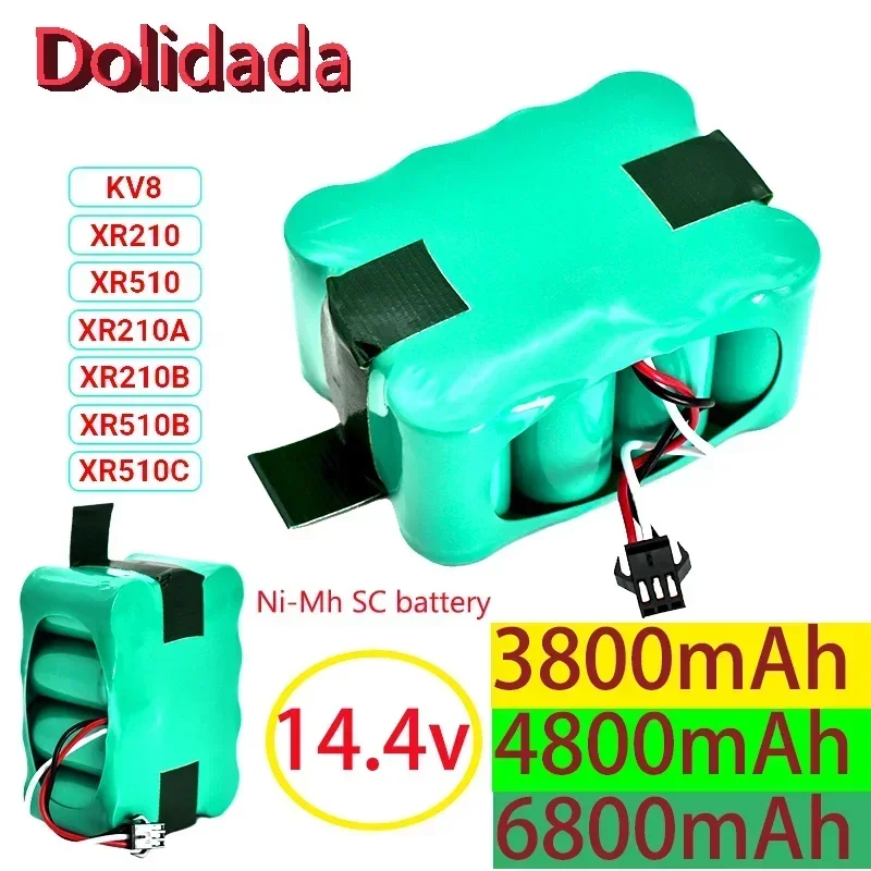 NEUE 14,4 V Ni-Mh SC Batterie 6800mAhmAh Für KV8 XR210 XR510 XR210A XR210B XR510B XR510C Staubsauger Kehr Roboter