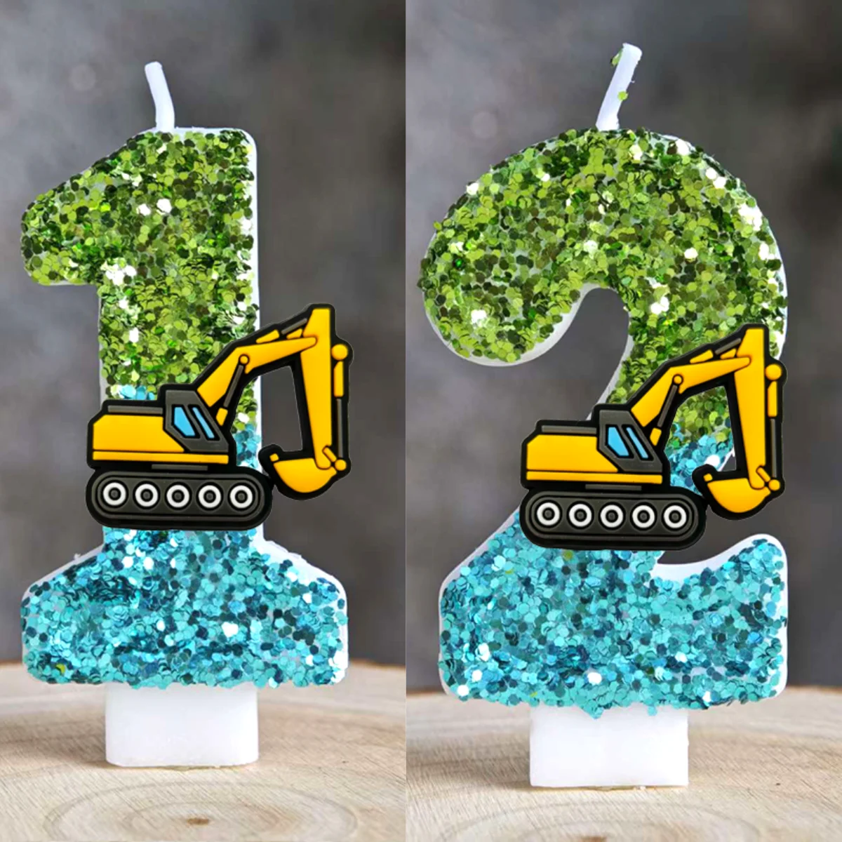 Bagger-Kerze Realistische Baumaschinen-Kerze für Geburtstagstorten-Dekoration Ingenieurthemen-Partydekoration Geschenk für Jungen
