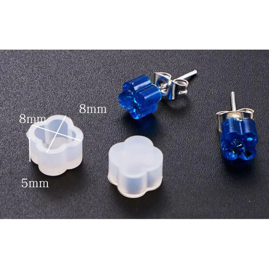 

Resin Casting Molds Silicone Jewelry Making Findings Transparent Earring Mold Set for Handmade Keychains