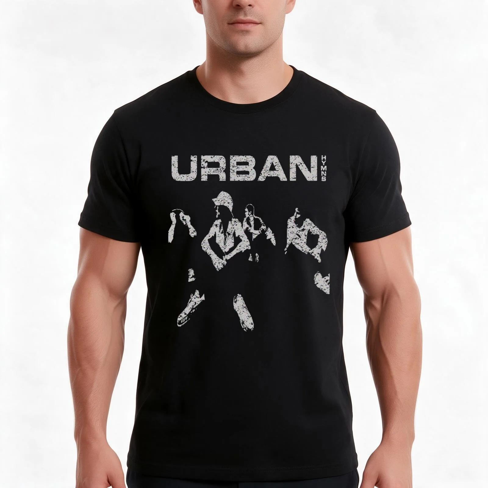 The Verve Urban Hymns Silhouette T-Shirt Summer Casual Cotton Tee Oversized Streetwear Tops Vintage Graphic Print