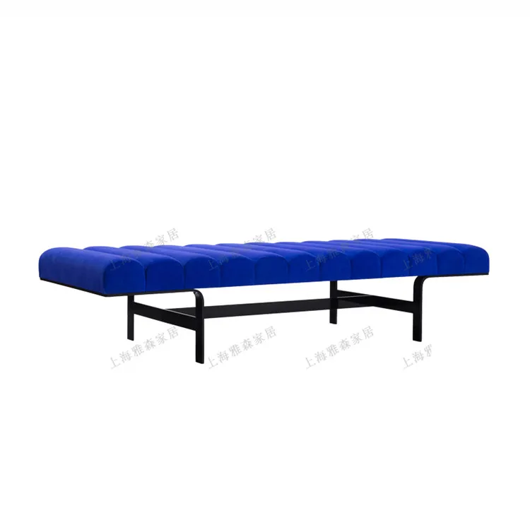 Italian new Chinese style end stool bedroom metal creative living room light luxury sofa bench bedside stool shoe changing stool image 2