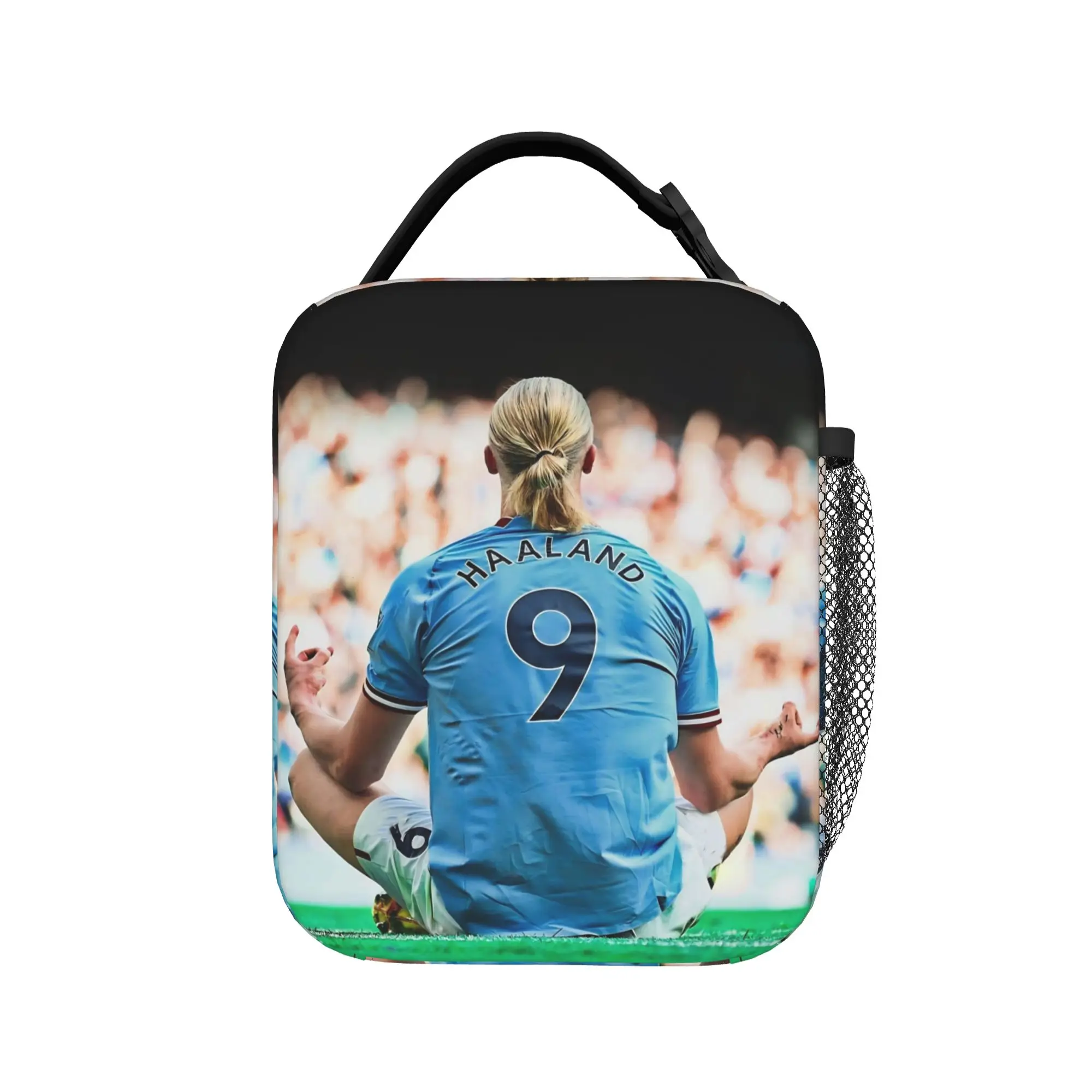 Haalands Soccer Insulated Lunch Bags High Capacity Number 9 Meal Container Thermal Bag Tote Lunch Box School  Picnic Girl Boy