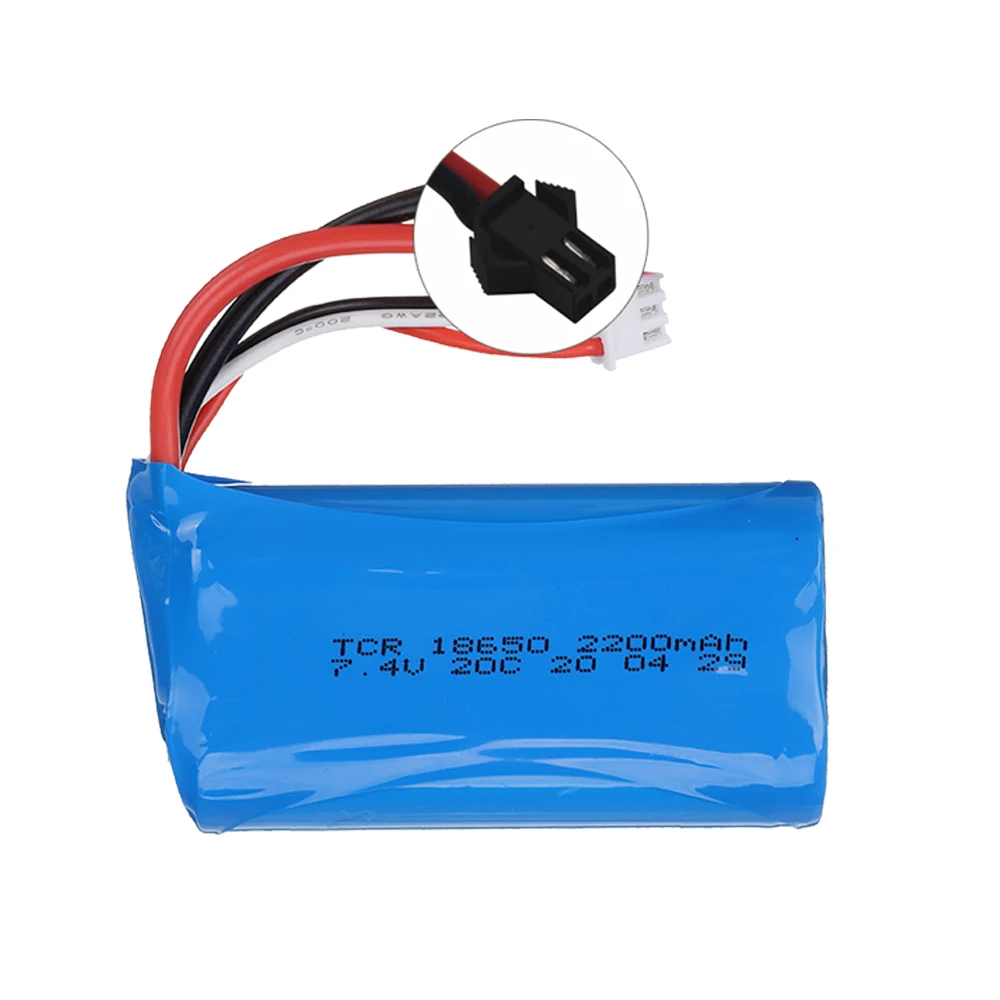 Akumulator Lipo 7,4 V do WPL MN99S D90 U12A S033g Q1 H101 3000 mah/1500 mah 7,4 V 18650 Akumulator do samochodów RC Czołgi Łodzie Drony Części