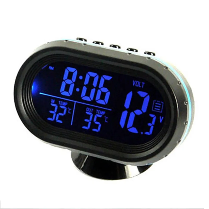 In-Car Monitoring Digital Thermometer Voltage Alarm As Picture Adjustable Viewing Angle Multi-Function Display