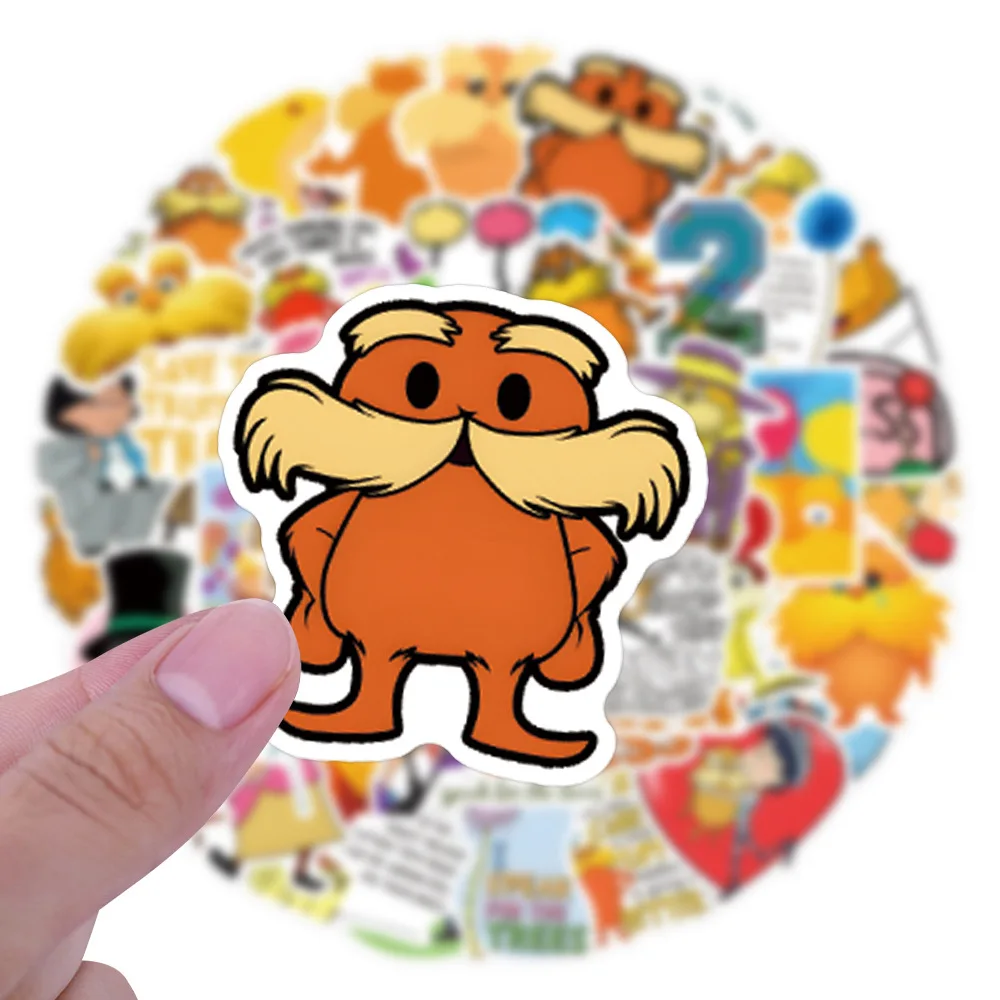 ملصق رسوم كرتونية إبداعي Lorax ، ديكور جرافيتي ، ثلاجة ، كوب ، كمبيوتر محمول ، سجل قصاصات ، ملصق مقاوم للماء ، لعبة أطفال ، 10: 50: 50: 55