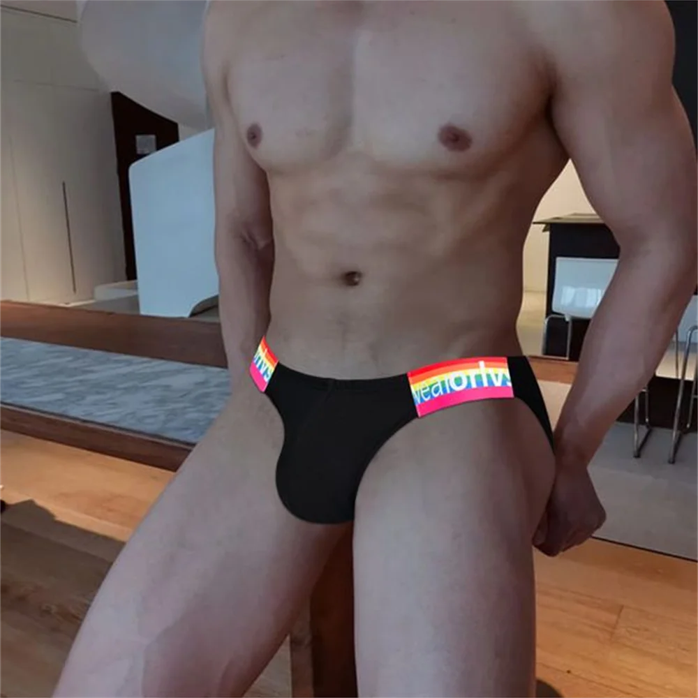 

Men's U-Convex Briefs Low Waist Soft Breathable Comfortable Underwear Solid Underpants
