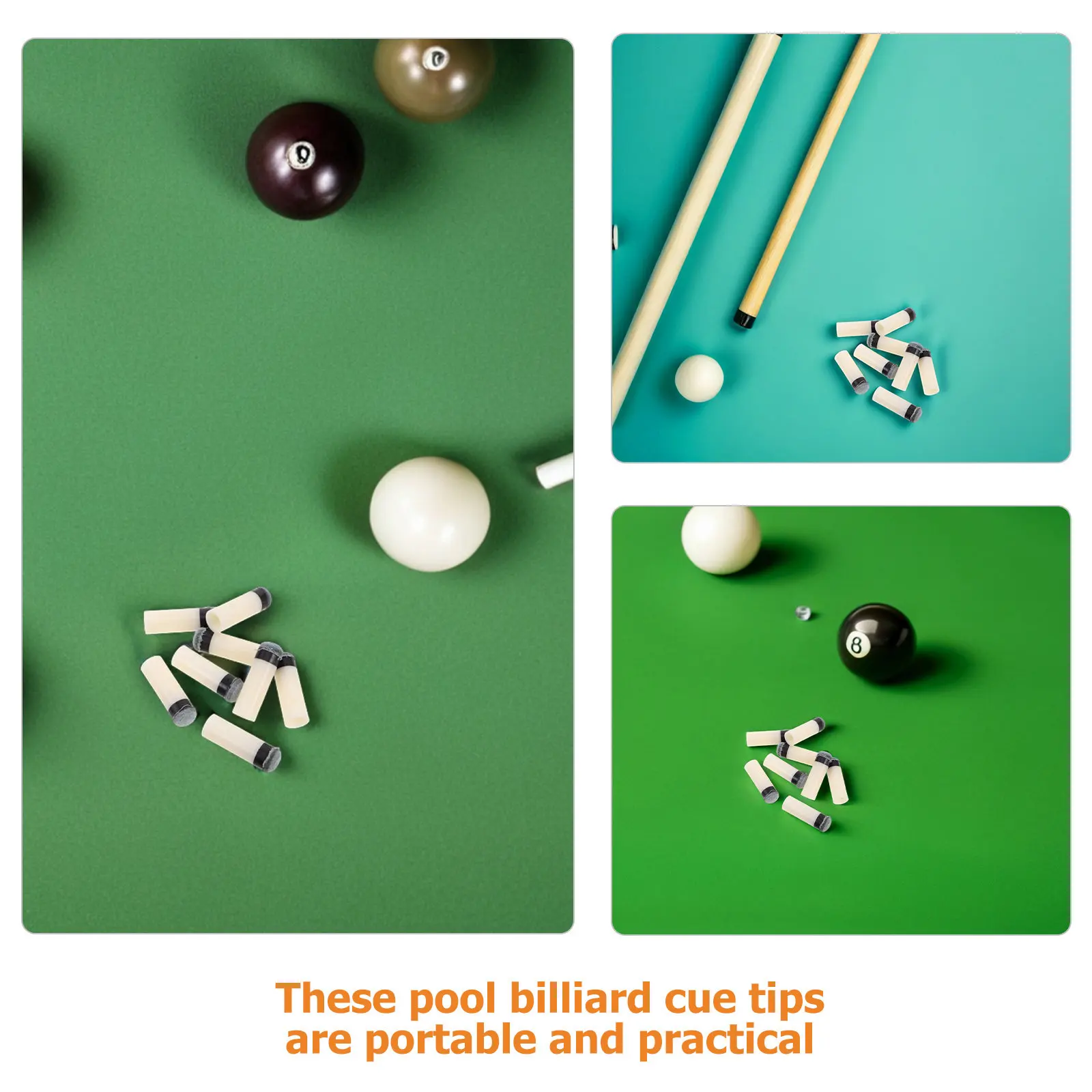 16Pcs Pool Cue Tips Screw on 11Mm Gray Replacement Billiard Cue Tip Kit Repair Tool Snooker Accessories Billiard Cues Tips