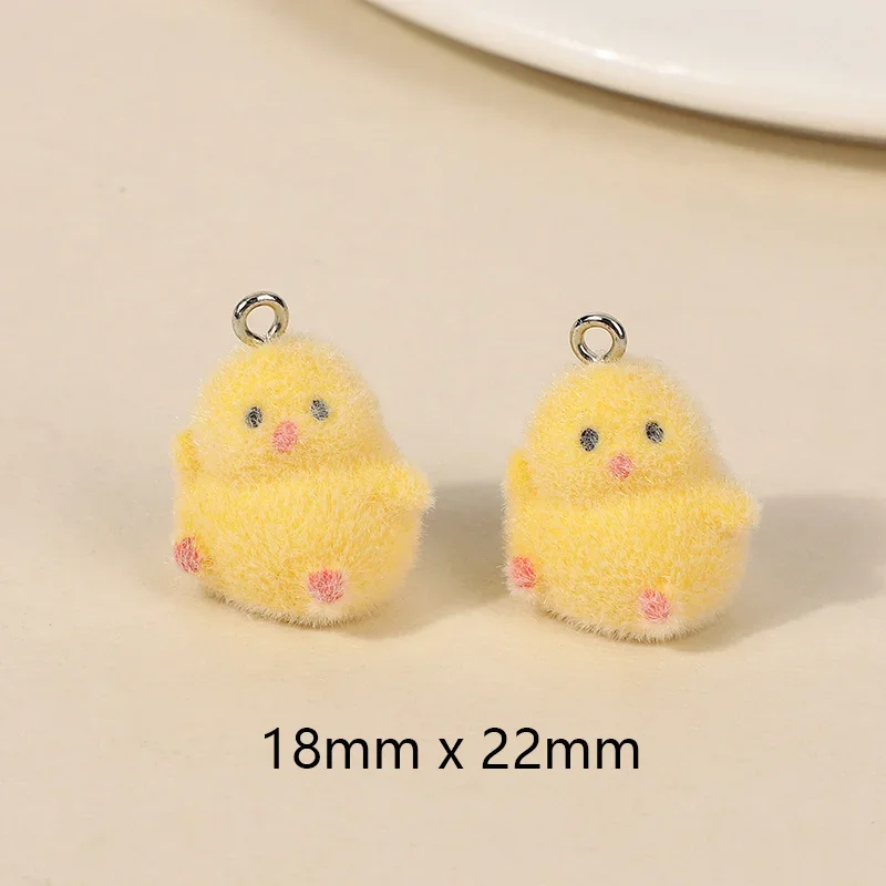sansango 2pcs Cute Flocking Sea Otter Rabbit Resin Charms Animal Pendant DIY Phone Chains Keychain Earring for Jewelry Making