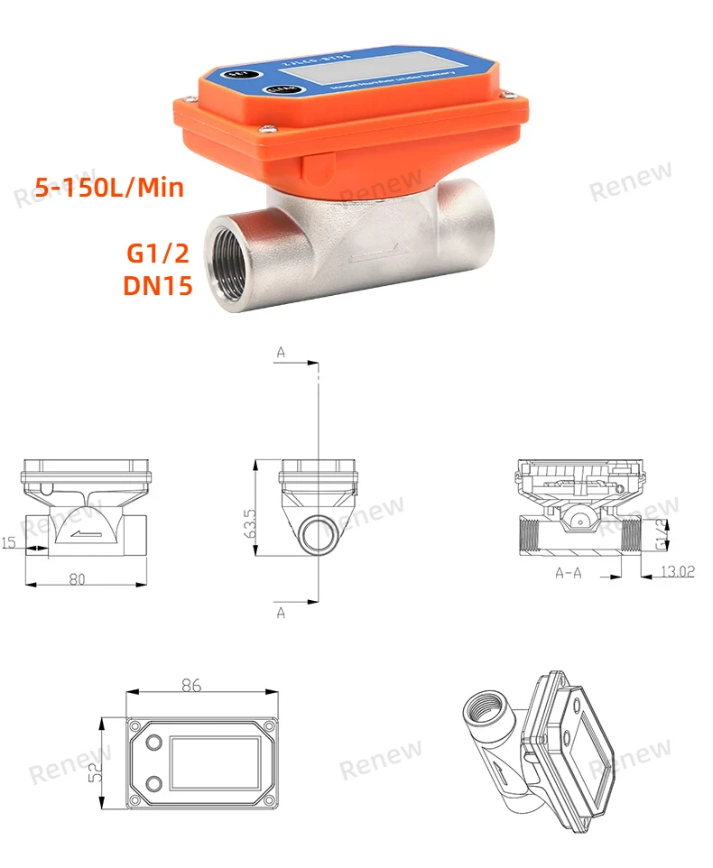 Variant: DN15 G1-2 5-150LPM
