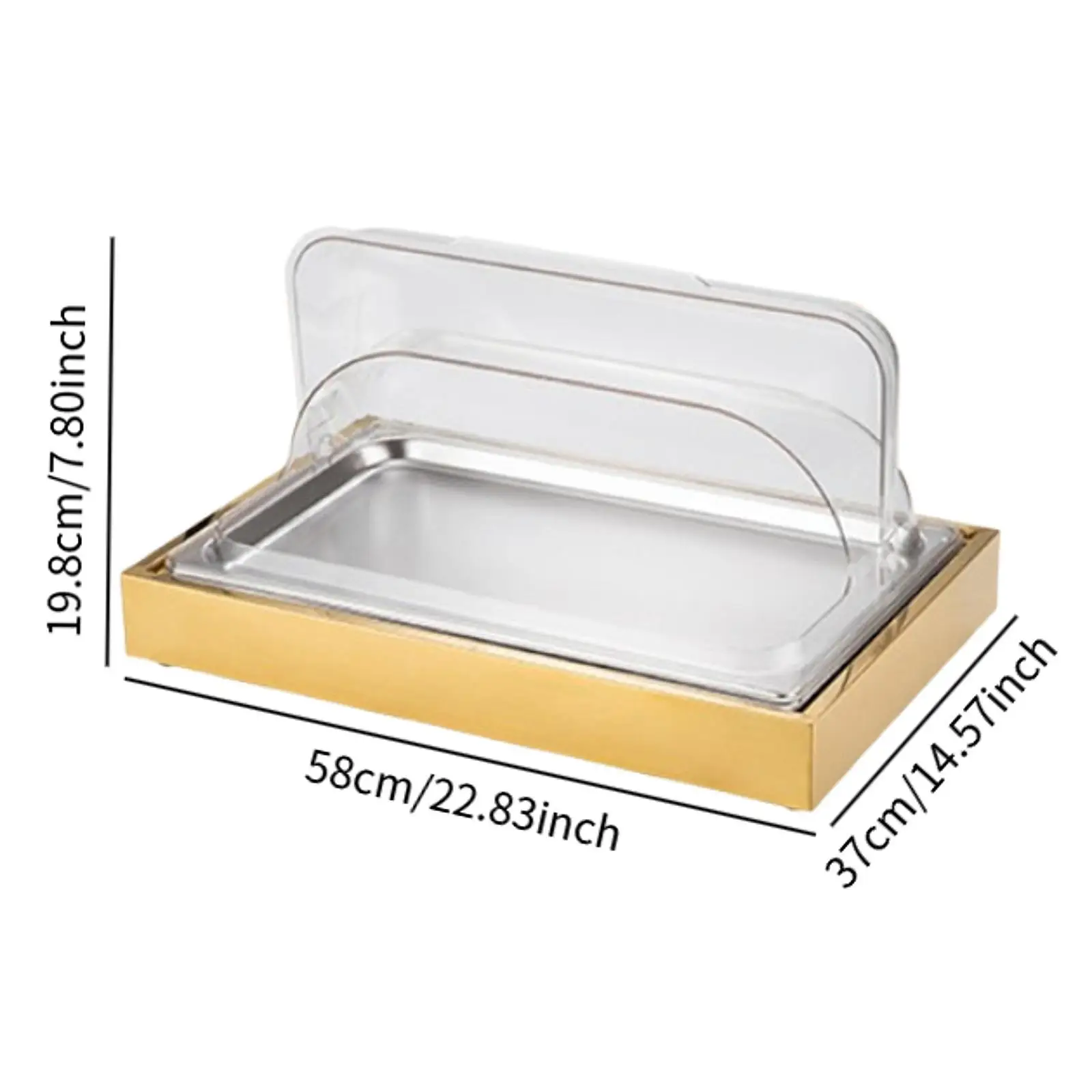 Ice Food Serving Display Tray Display Plate Elegant Party Buffet Tray Food Dish Seafood Display Detachable Design for Buffet