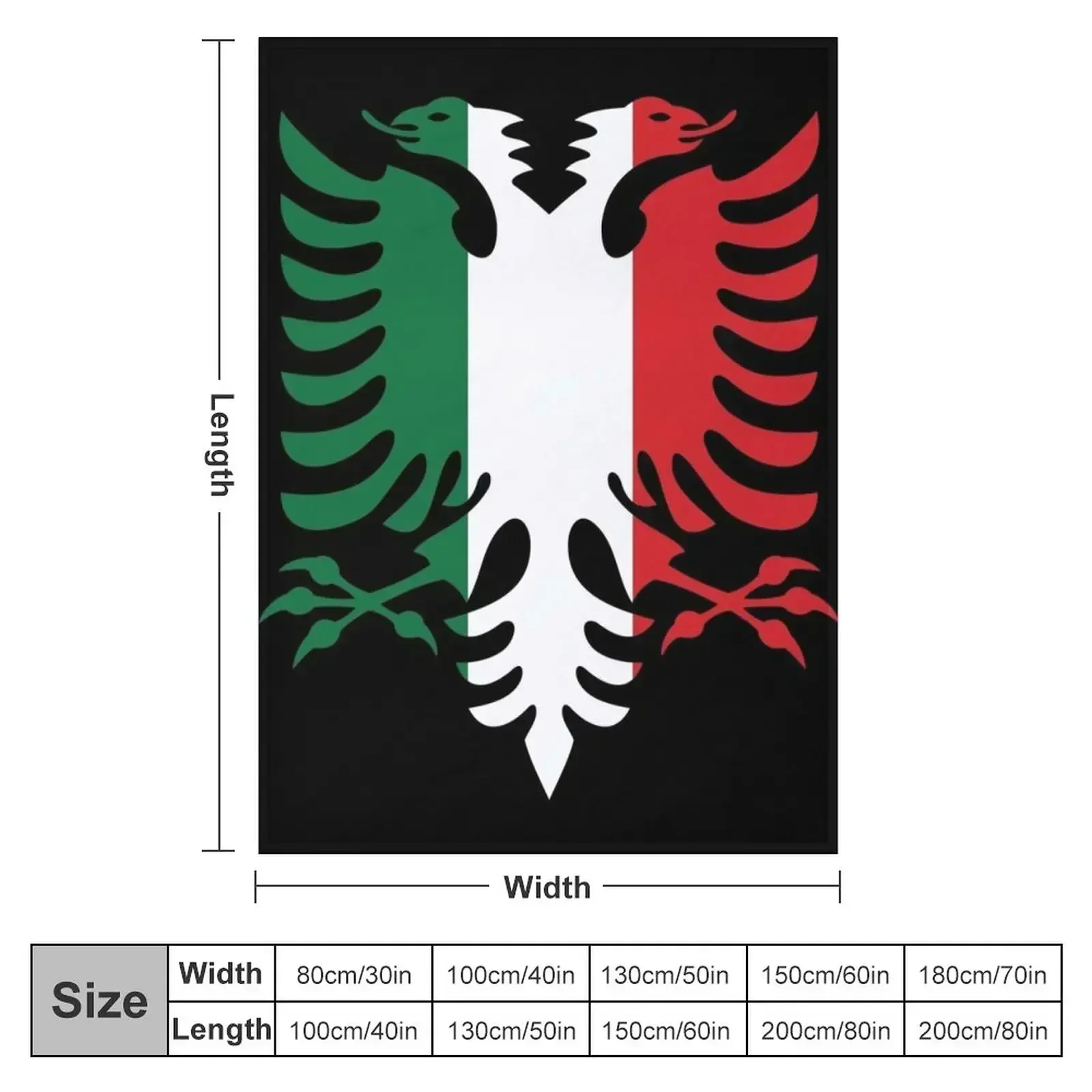 Italy Albania flag Throw Blanket Soft Hairy for babies Decorative Sofa Blankets