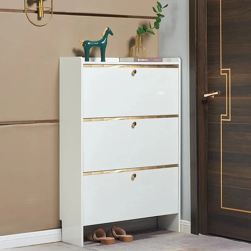 

Interior Display Shoe Cabinets Folding Hallway Wooden Rotating Safe Shoe Cabinets Mobile Space Saving Gabinete Home Furniture