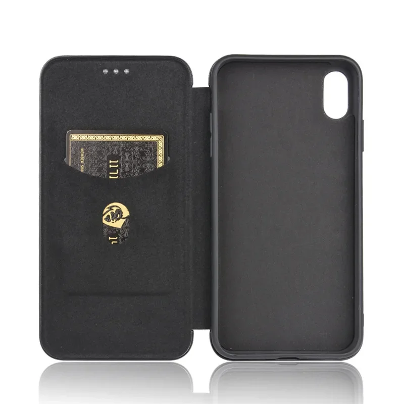 

Flip Shockproof Case For iphone X/XS Fiber Magnetic Leather Card Cove Capa Funda coque