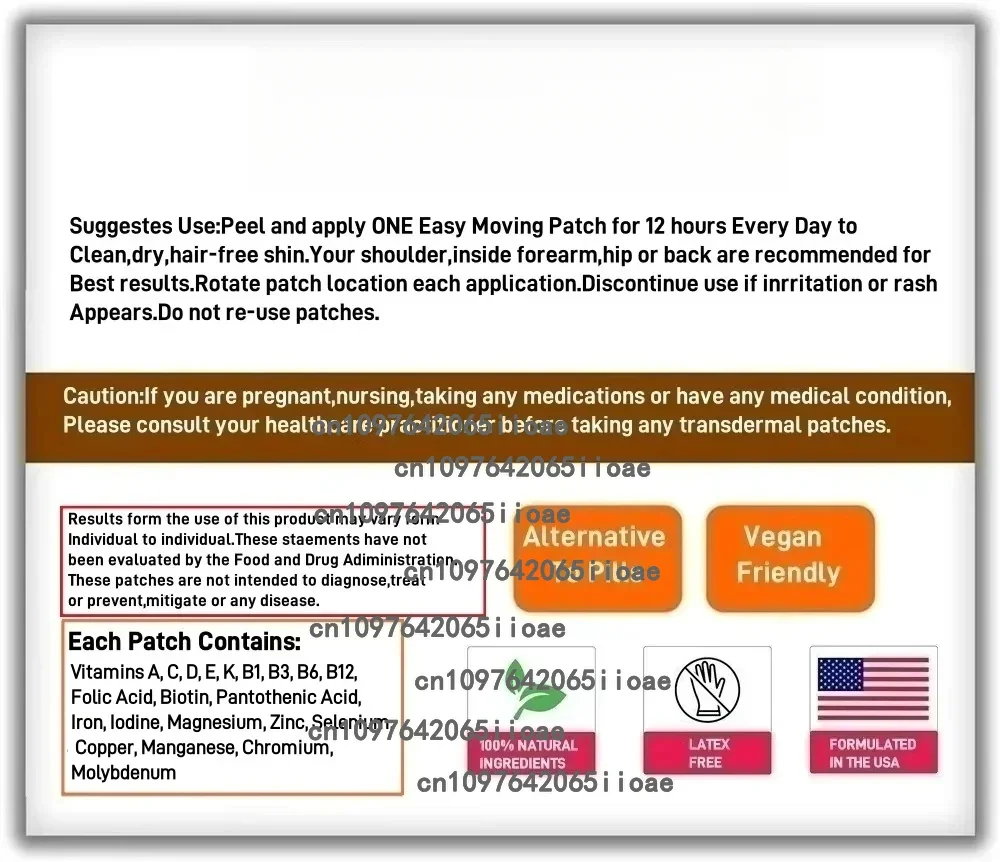 Brain Support Transdermal Patches Concentrated Ashwagandha Root, Ginkgo Biloba Monnieri Emory and Focus Support 30 Patches