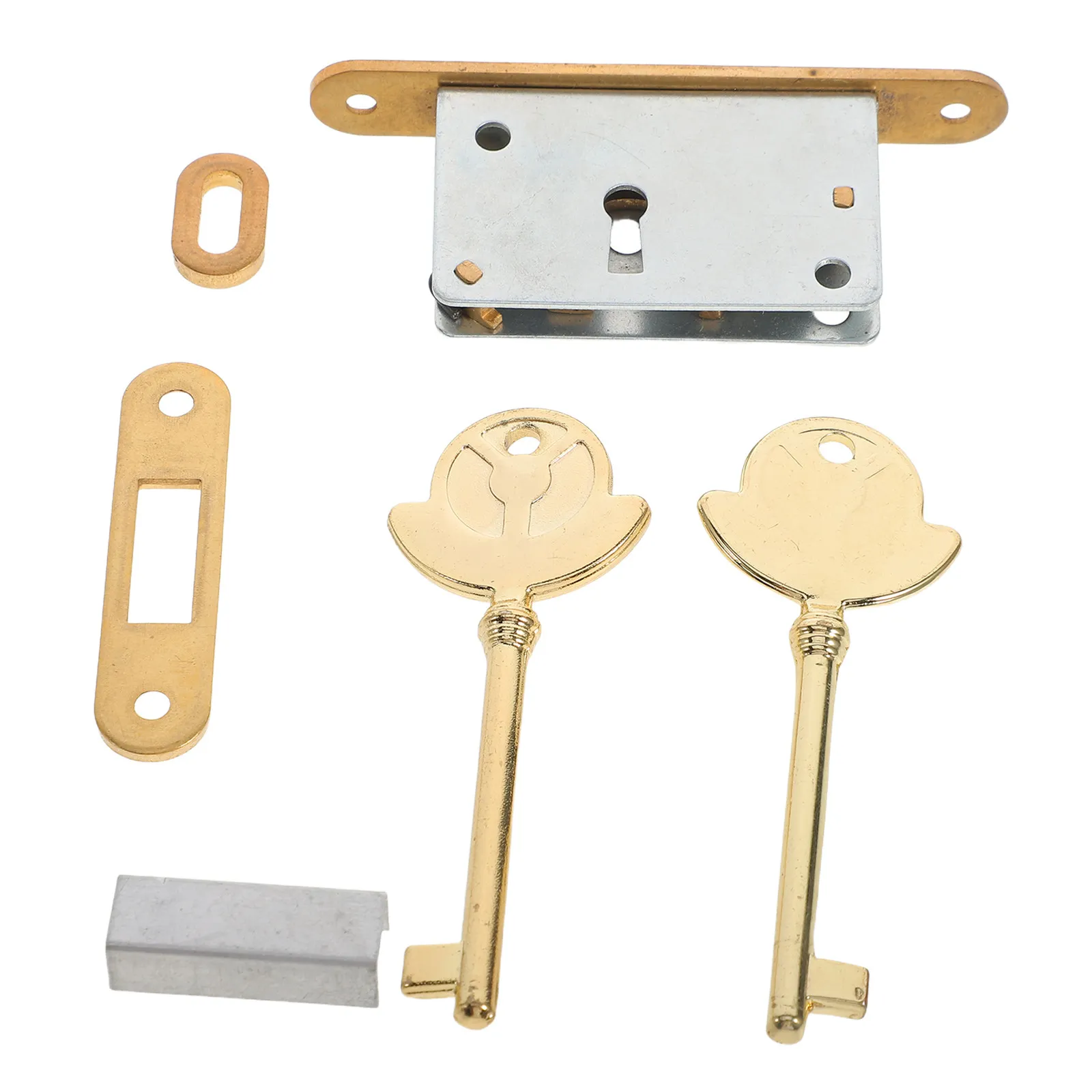 Piano Lock Antique Musical Instrument Brass Fallboard Key for Vertical Cover Replacement Keys Upright Parts