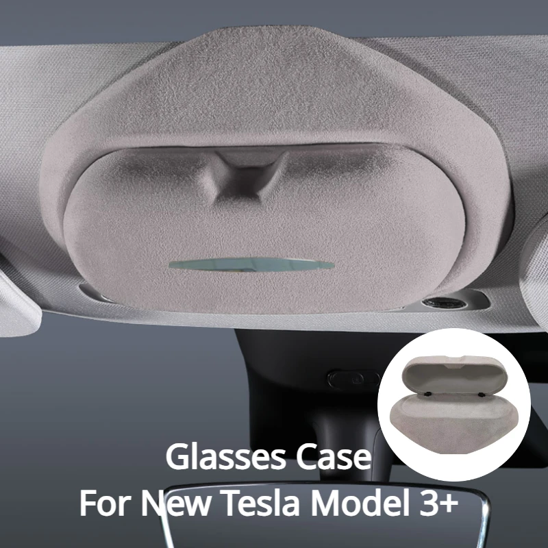 

Glasses Case for New Tesla Model 3+ Highland 2024 Suede Eyeglass Box Sunglasses Holder Protective Storage Box Car Accessories