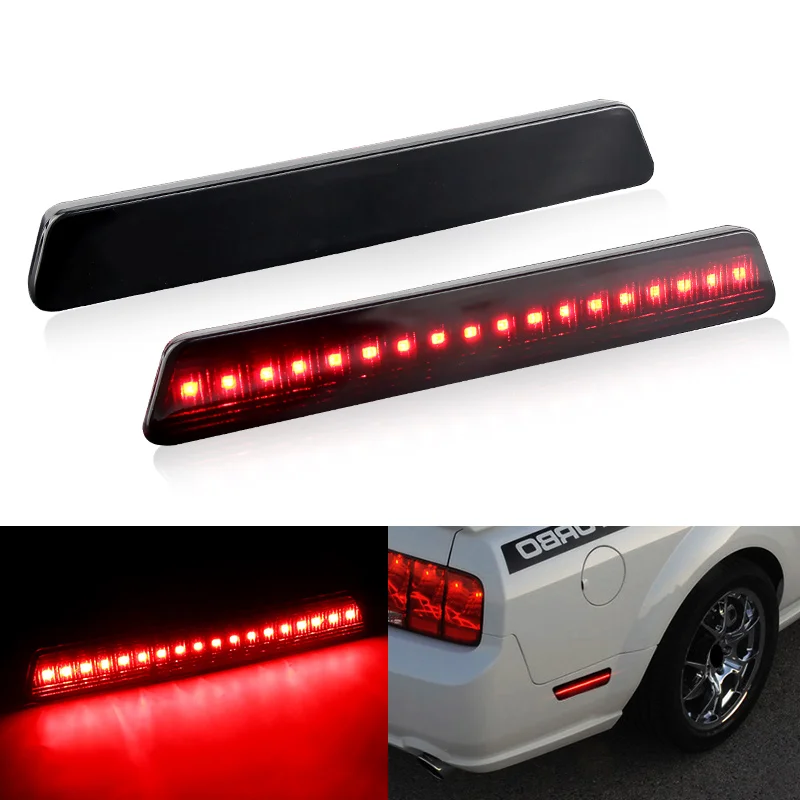 

2×for Ford Mustang 1999-2004 Car Rear Red LED Side Marker Light Bumper Fender Signal Reflector Blinker Lamp OEM# XR3Z-15A449-AB