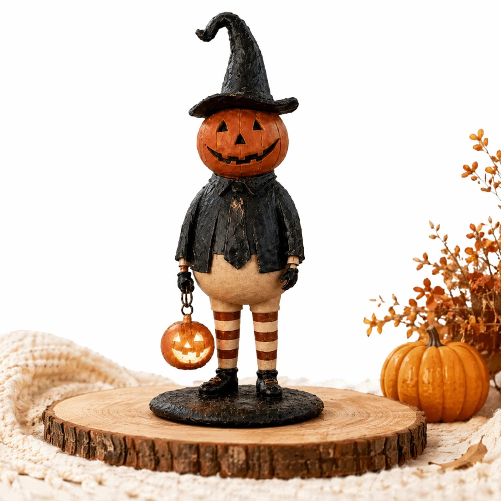 Pumpkins Home Decor Vintage Witch Gentleman Tabletop Decor Trendy Halloweenfor Mantel Shelf Fall Autumn Display 2026 New