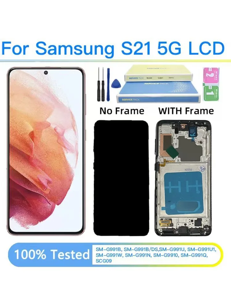 Ekran TFT do Samsunga S21 5G G991B G991N G991U Wyświetlacz LCD Ekran Dotykowy Digitizer do Samsunga S21 LCD z Ramką — zdjęcie produktu 7