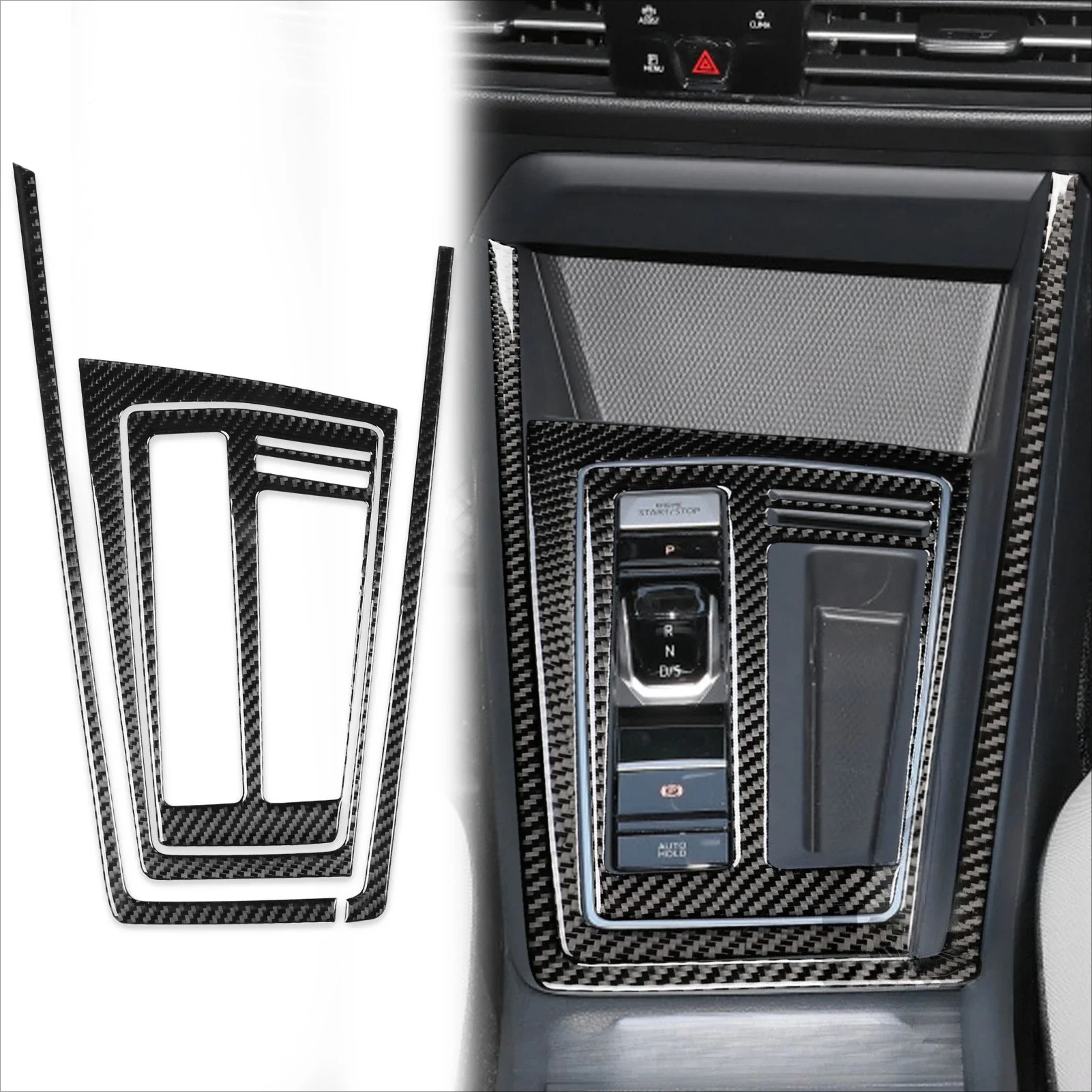 

Gear Shift Panel Surround Trim Carbon Fiber Cover Sticker For Volkswagen Golf 8 GTI MK8 2021-2023 Car Inside Accessories